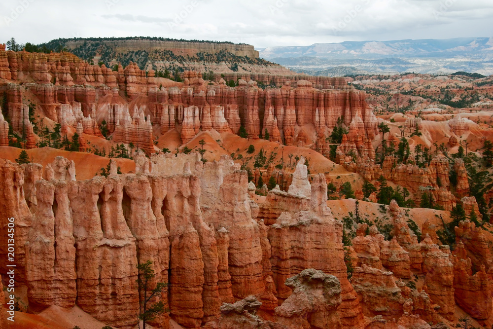 View on the valley. Slopes of Bryce canyon. Utah. USA View on the valley. Slopes of Bryce canyon. Utah. USA