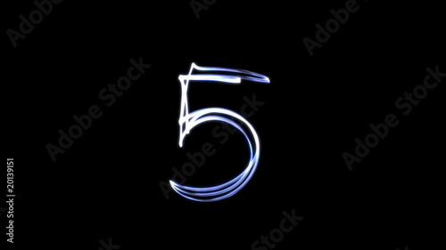 Countdown in Light Painting