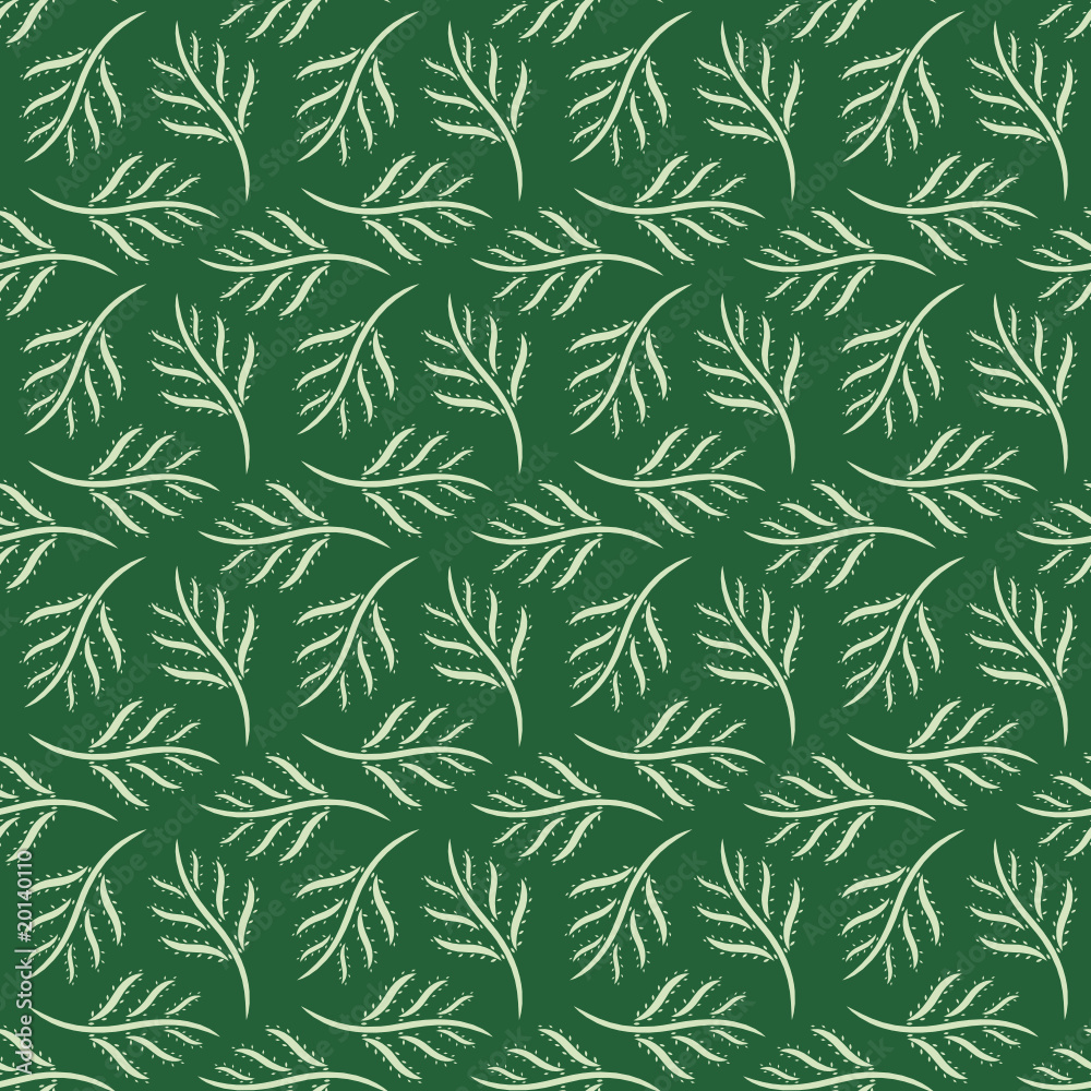 Abstract Leaf Seamless Pattern