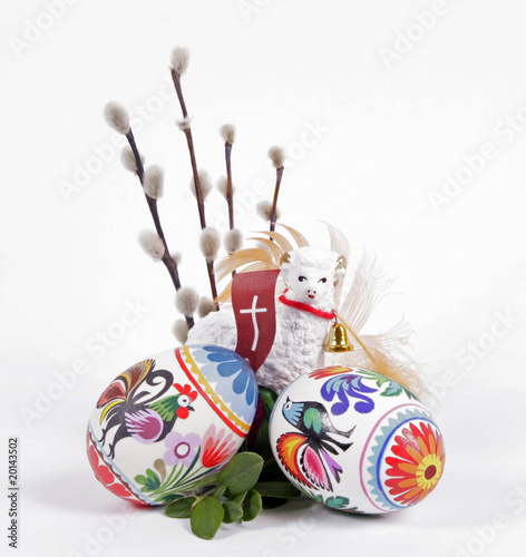 The Easter lamb with eggs