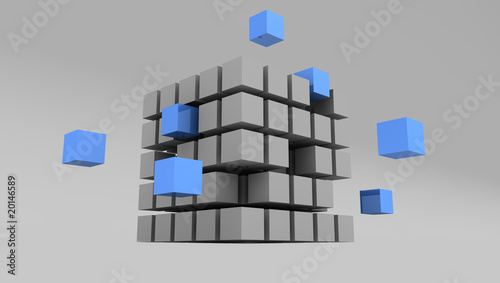 3d synthtetic chaos cubes