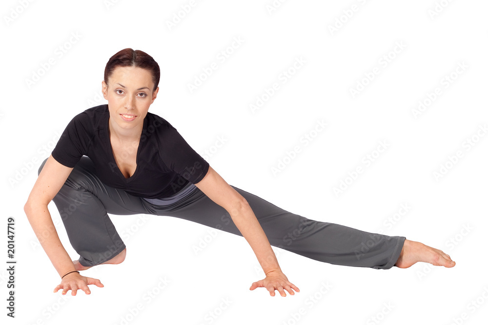 Woman doing Stretching Exercise Woman doing Stretching Exercise