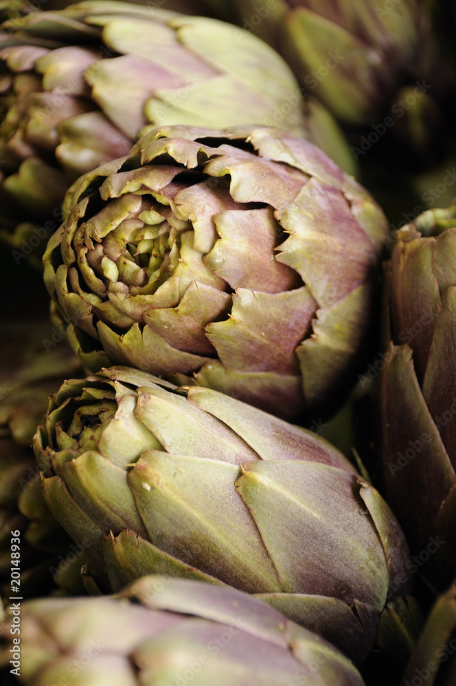 Obraz premium container of artichoke in industry of packaging