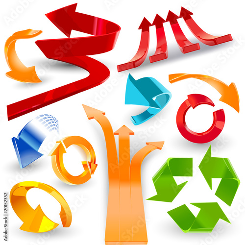 set of vector arrows