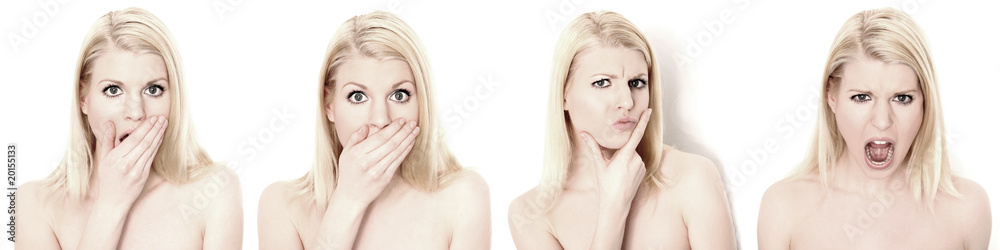 viel Ausruck im Gesicht - Collage viel Ausruck im Gesicht - Collage