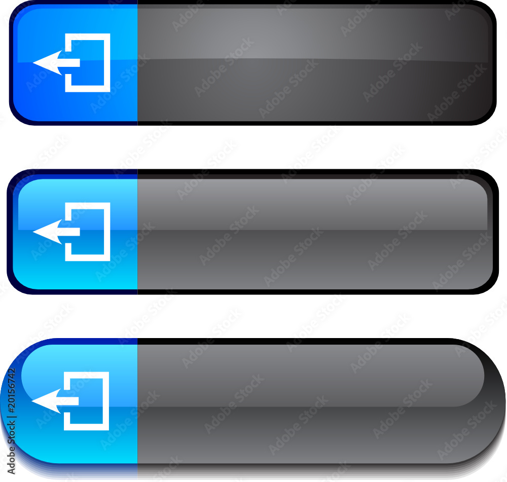 Exit web buttons. Vector illustration. Exit web buttons. Vector illustration.