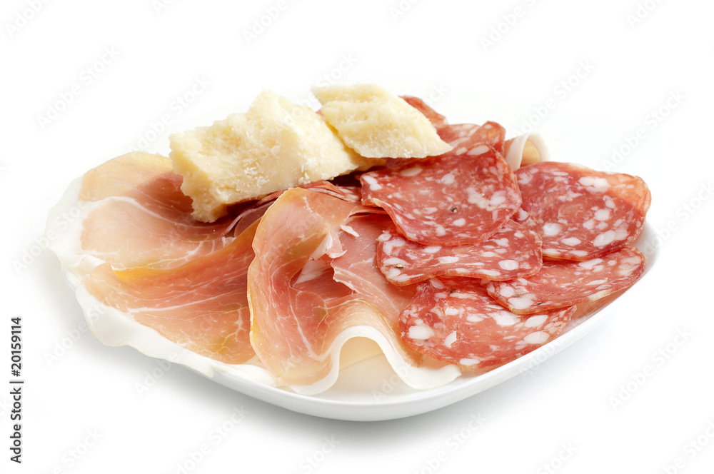 misto prsciutto salame e grana