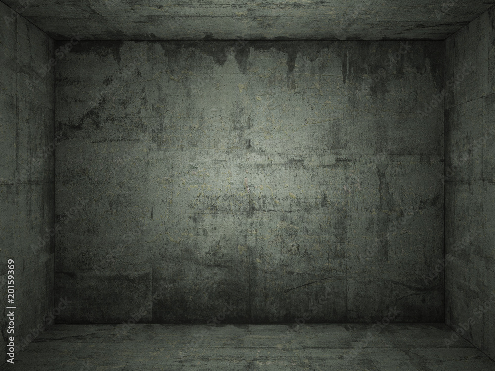 Fototapeta premium grungy green concrete room