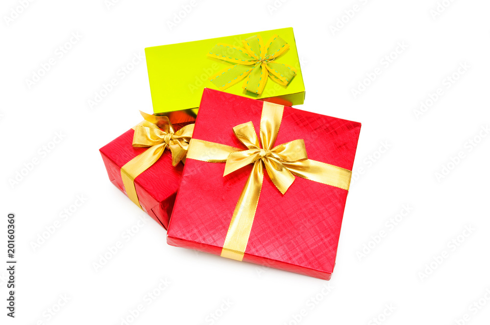 Gift box isolated on the white background Gift box isolated on the white background