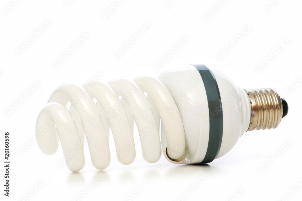 Energy saving lamp isolated on the white background Energy saving lamp isolated on the white background