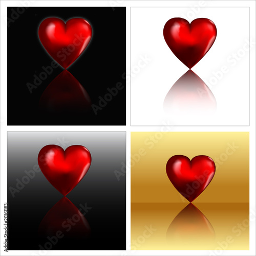 Valentine banners with  Bright Heart