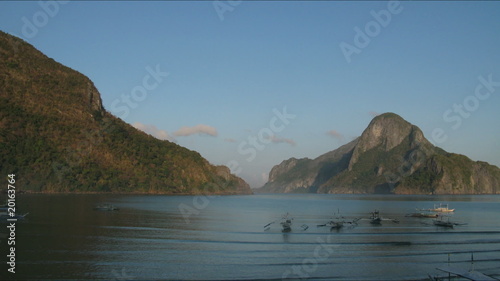 Sunrise in El Nido village photo