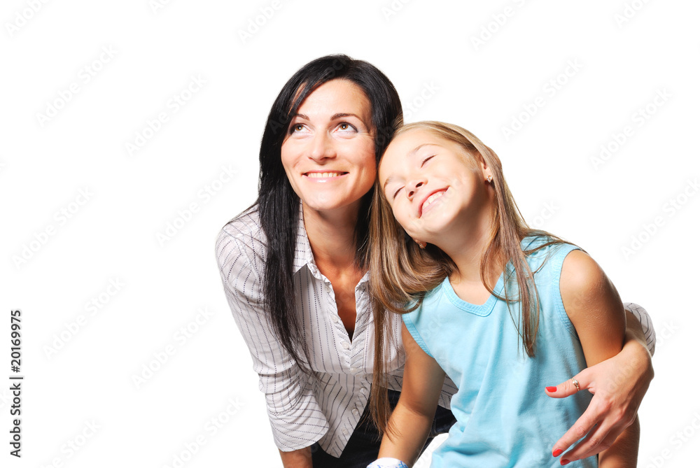 Mother with daughter dreaming Mother with daughter dreaming