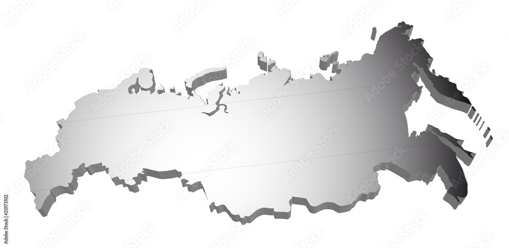 Russland Karte 3D