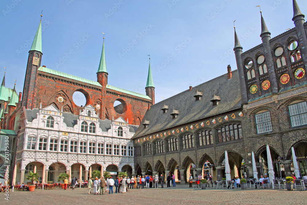 Fototapeta premium Rathaus in Lübeck