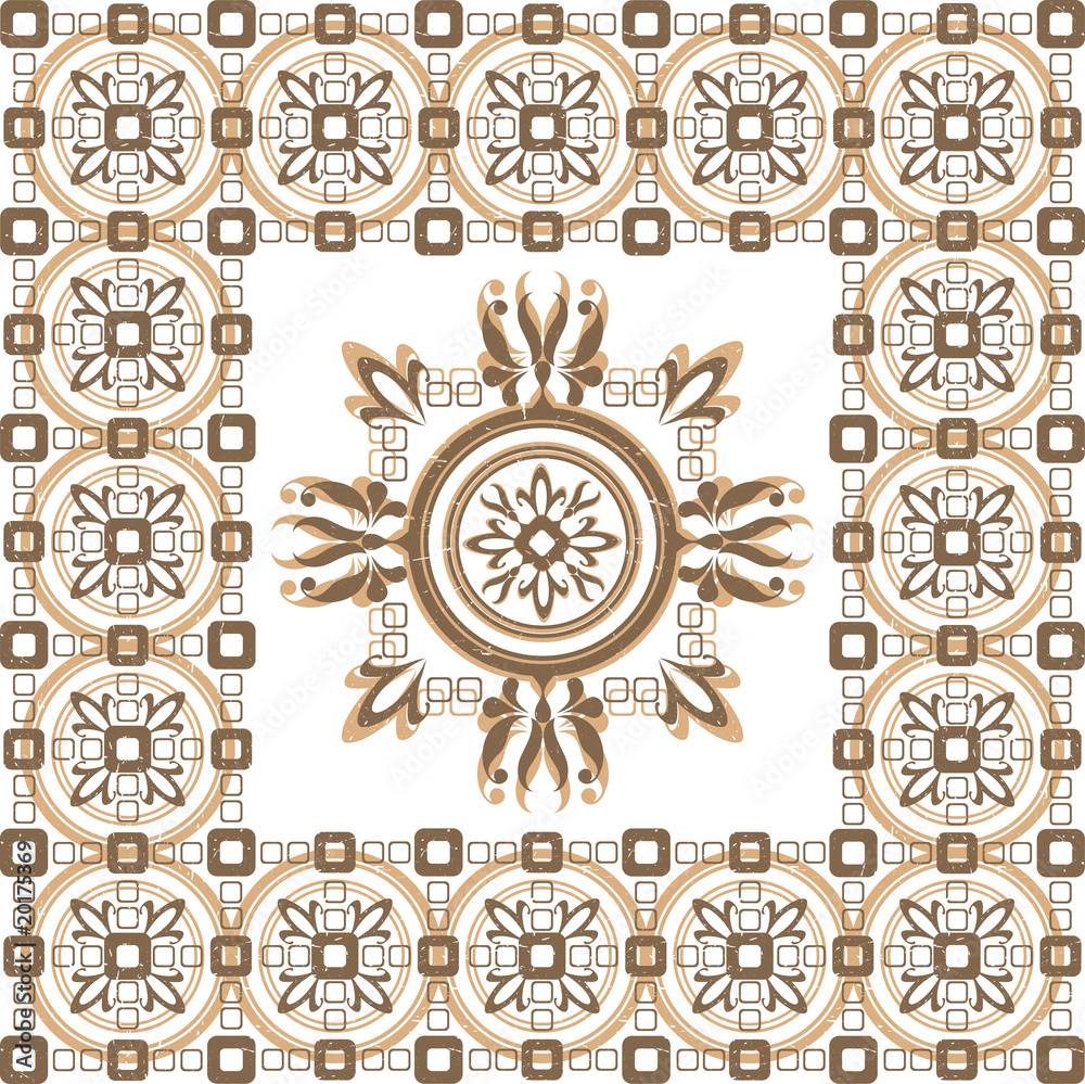 Beige pattern  with ornament