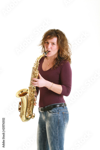 girl with sax