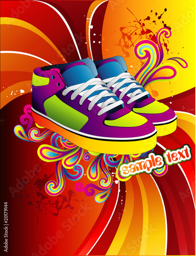 zapatos tenis en vector