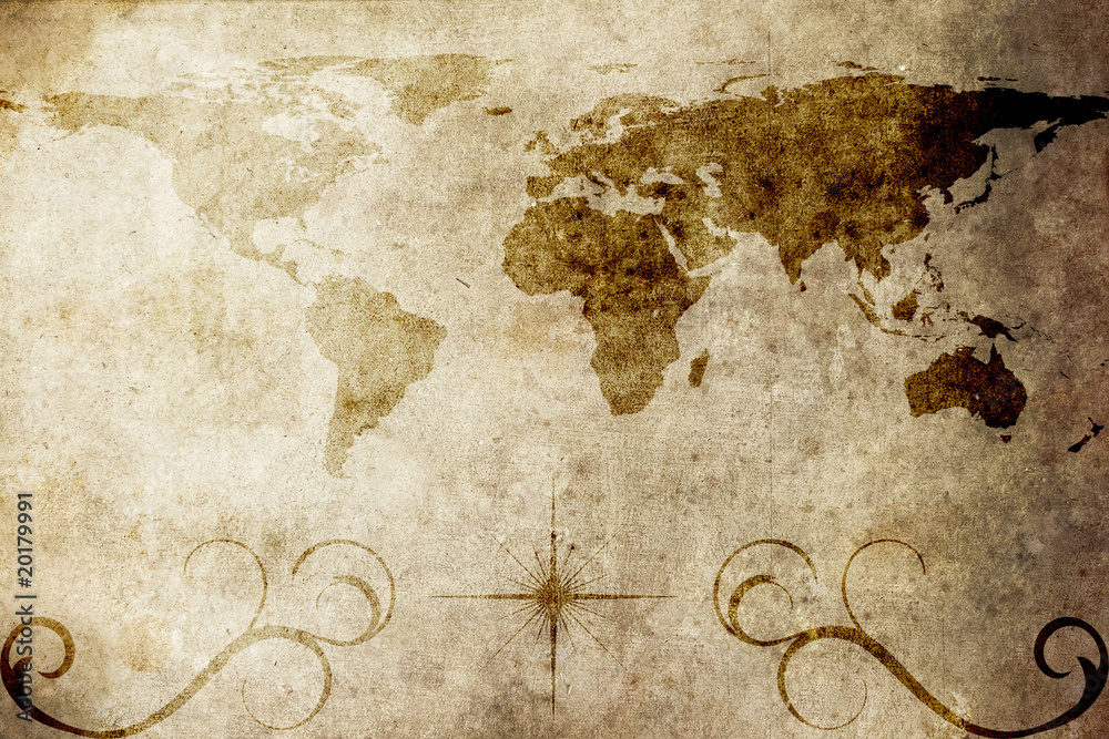 Naklejka premium World map