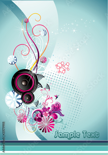 composicion floral en vector