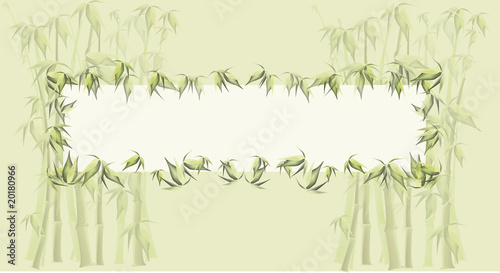 green bamboo vector frame