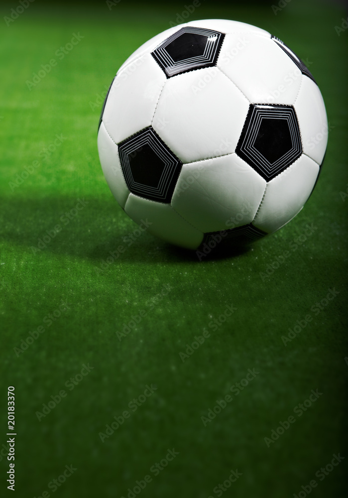 Soccer ball on grass Soccer ball on grass