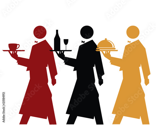 waiters silhouette