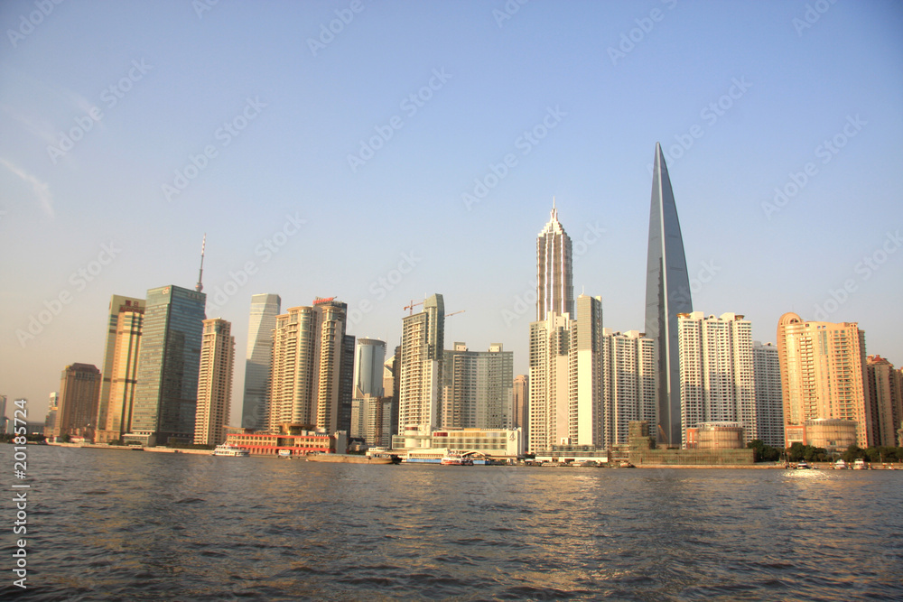 Naklejka premium lujiazui pudong, shanghai