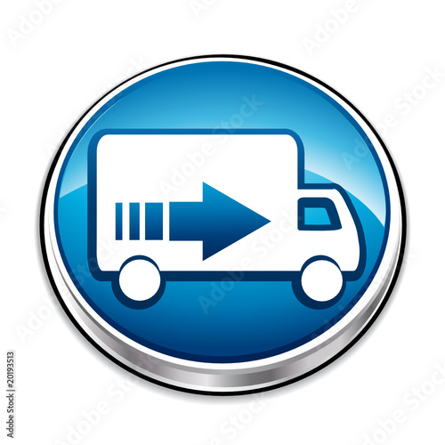 Blue transportation icon.