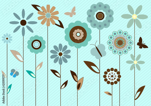 fleurs rétro