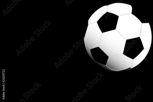 football ball on black background illustration