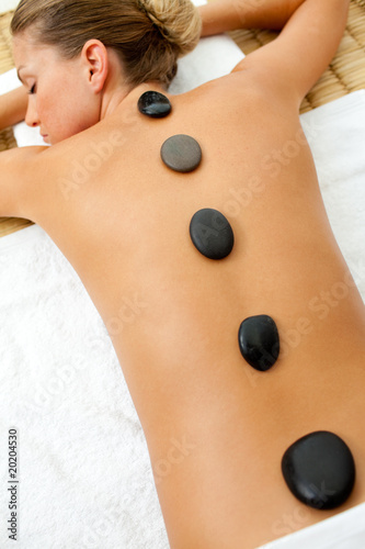 Beautiful woman getting spa treatment