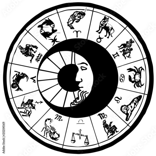 vector illustration zodiac sign vector (set in ring)