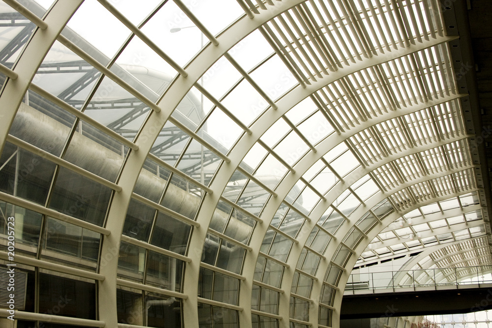 Φωτογραφία Steel roof structure in the hongkong airport, hongkong, China