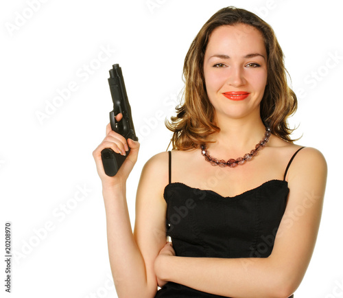 The woman with a pistol