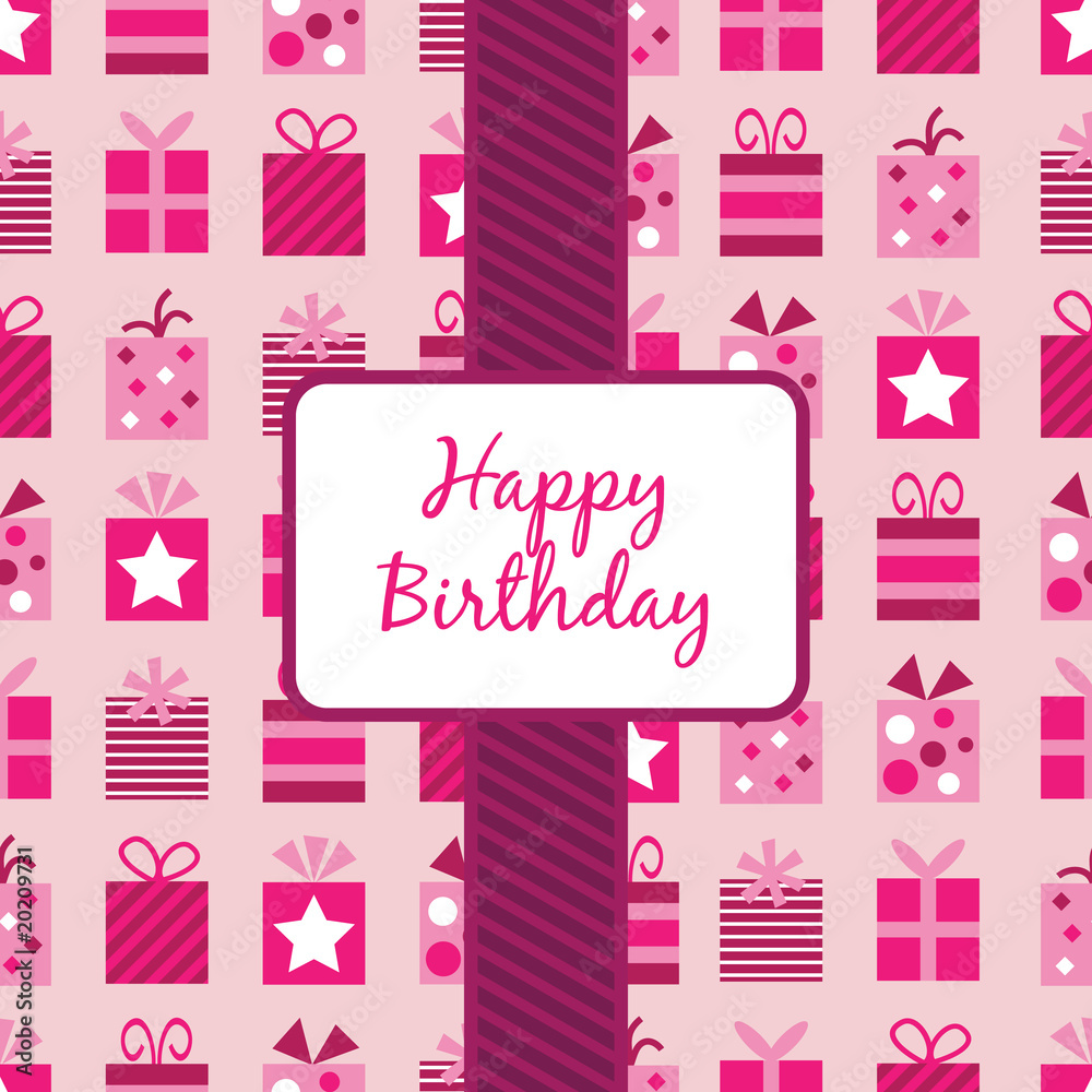 pink birthday gifts wrapping