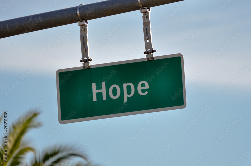 Fototapeta premium Hope Traffic Sign