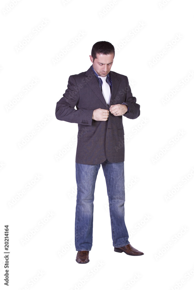 Casual Man Dressing Up Casual Man Dressing Up