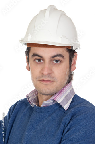 Engineer with white helmet