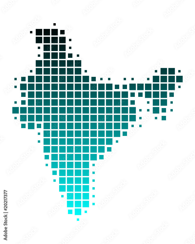 Fototapeta premium Karte von Indien
