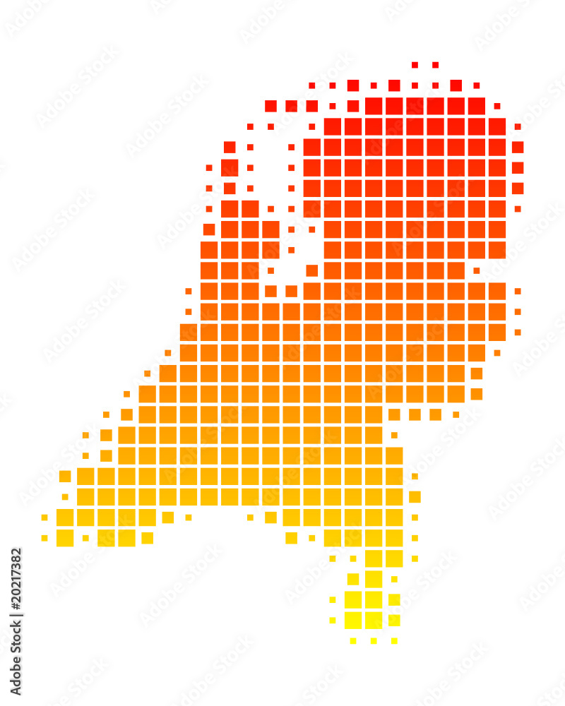 Obraz premium Karte der Niederlande