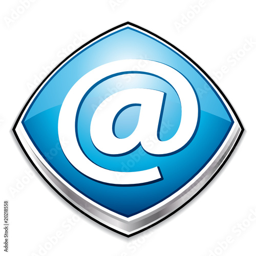 Blue e-mail diamond icon