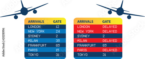 arrivals board