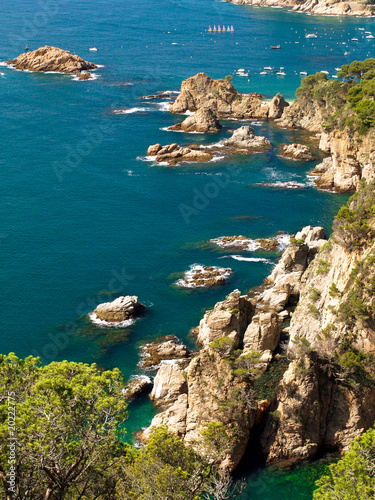 Typical Costa Brava landscape near Tossa de Mar in Spain