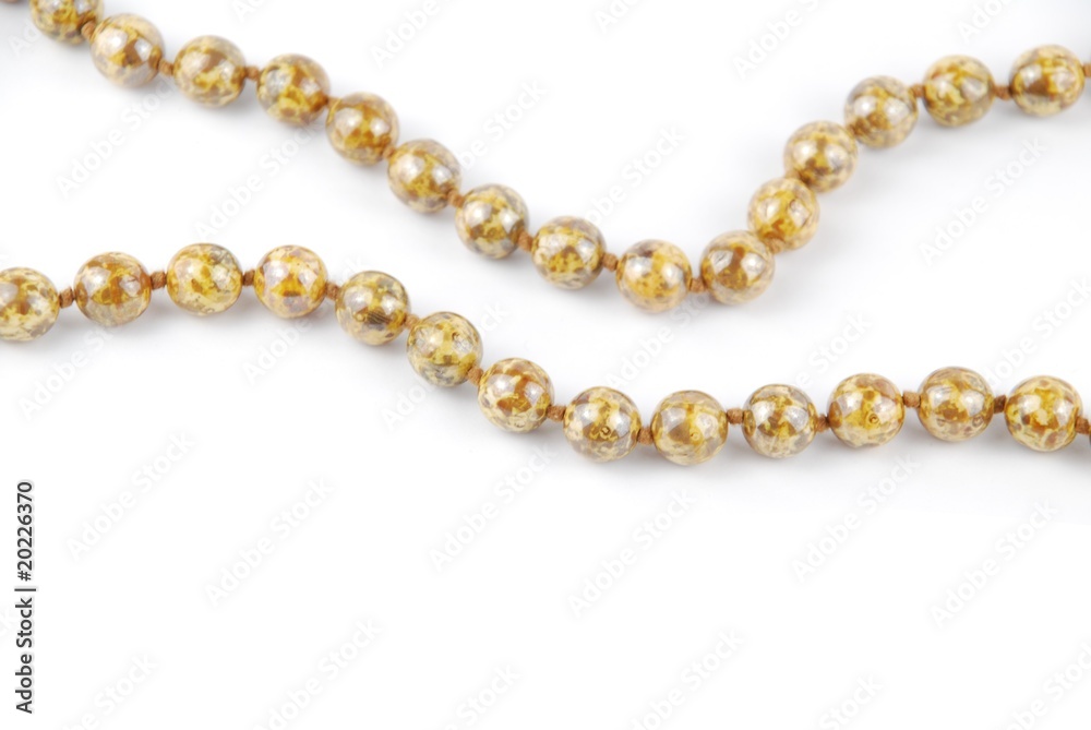 Pearl necklaces on white Pearl necklaces on white