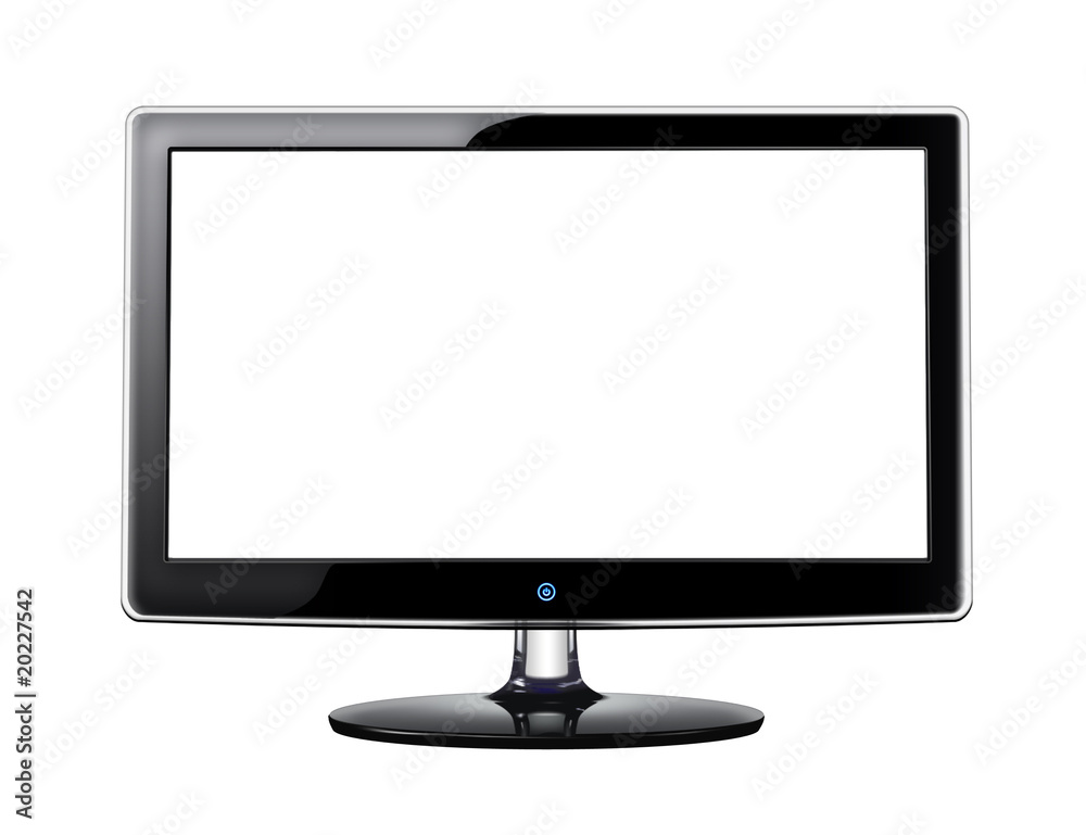 LCD screen with white display on white background LCD screen with white display on white background