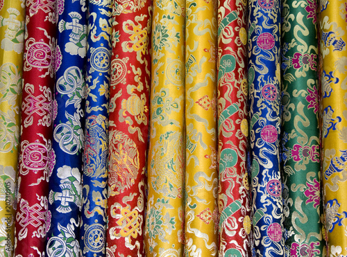 Tibetan floral textiles