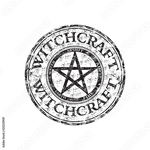 Witchcraft grunge rubber stamp