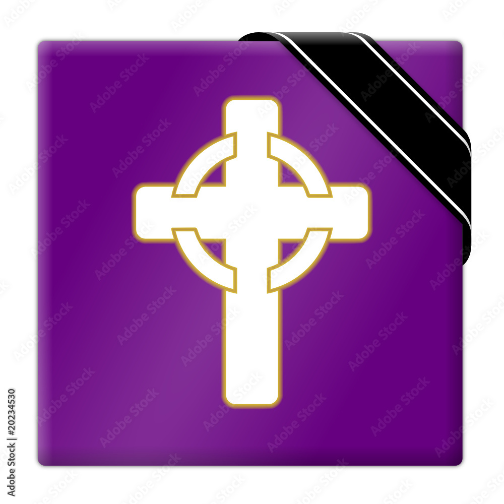 schatulle lila mit schleife/kreuz (schwarz/weiss) I schatulle lila mit schleife/kreuz (schwarz/weiss) I