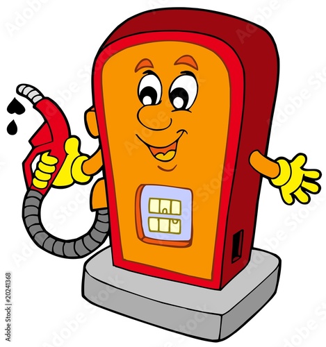 Cartoon gas station